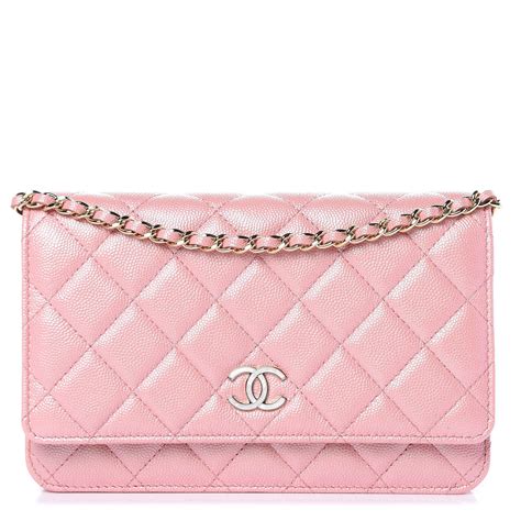 chanel wallet on chain pink caviar|CHANEL Caviar Quilted Wallet On Chain WOC Fuchsia.